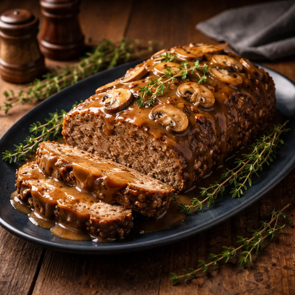 Southern Meatloaf with Brown Gravy