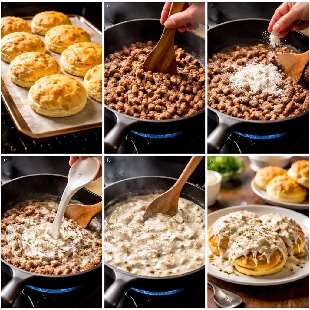 Sausage Gravy with Biscuits